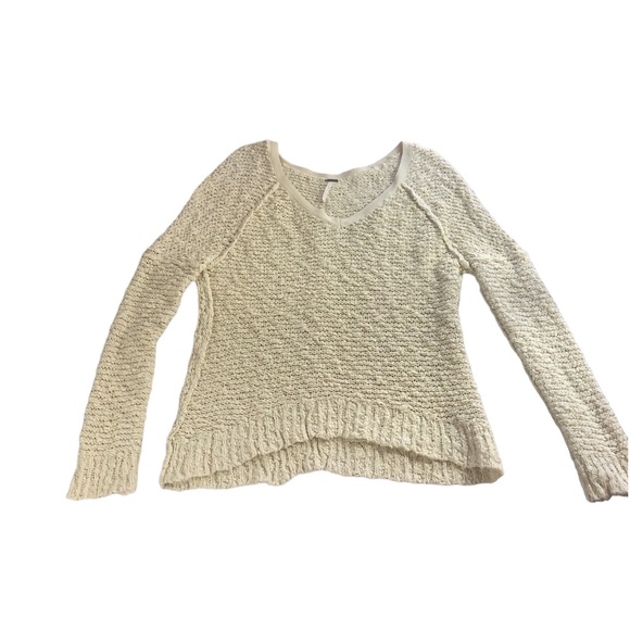 SWEATER - Women's Free People Shaggy Bear Songbird Pullover Sweater in Lemon. XS - Picture 12 of 13